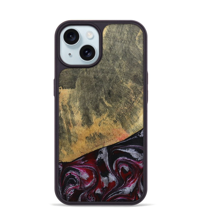 iPhone 15 Wood Phone Case - Reign (Red, 803233)