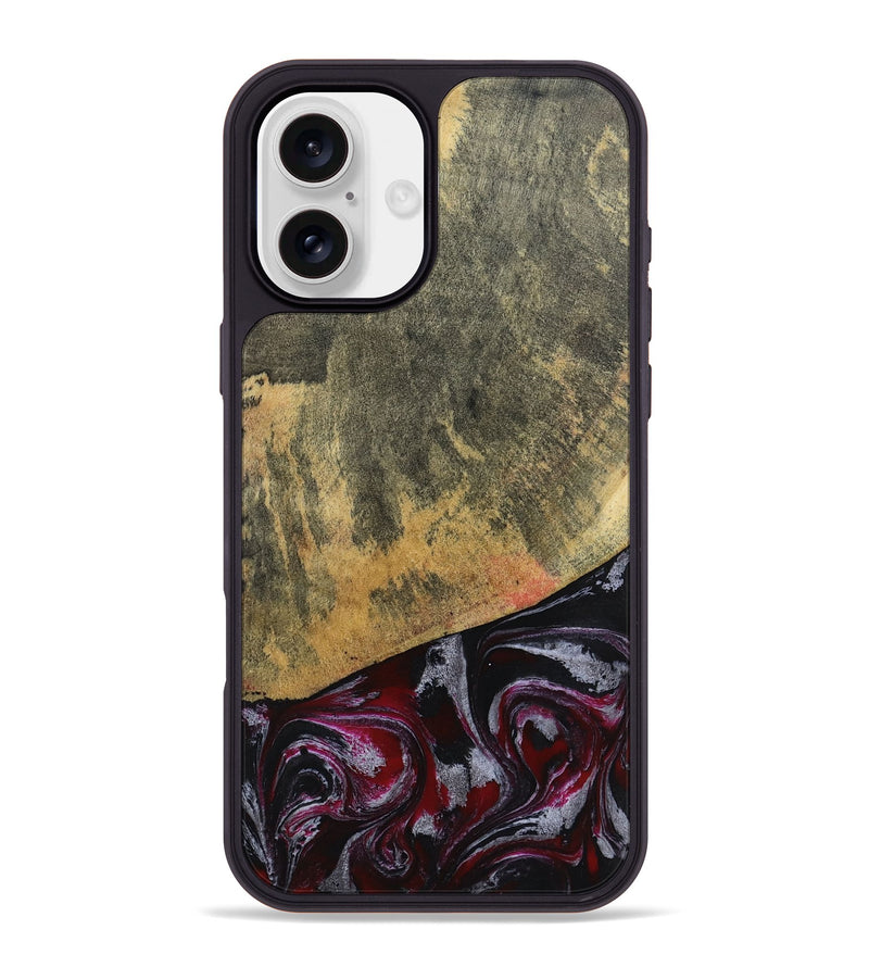 iPhone 16 Plus Wood Phone Case - Reign (Red, 803233)