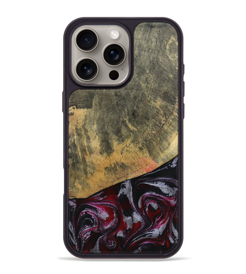iPhone 16 Pro Max Wood Phone Case - Reign (Red, 803233)