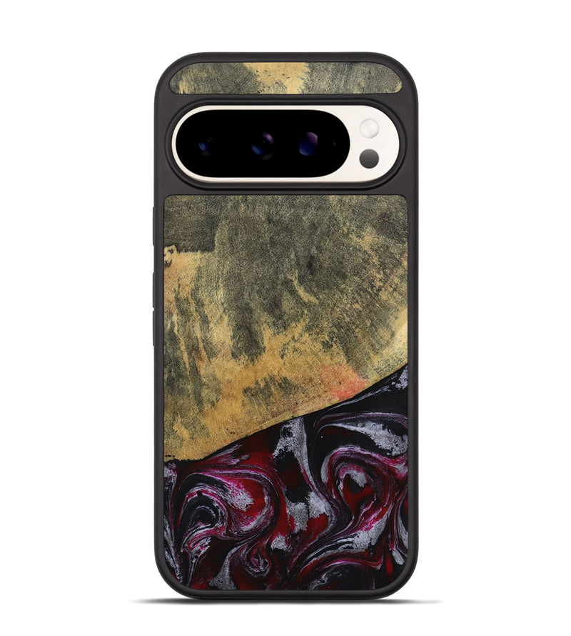 Pixel 9 Wood Phone Case - Reign (Red, 803233)
