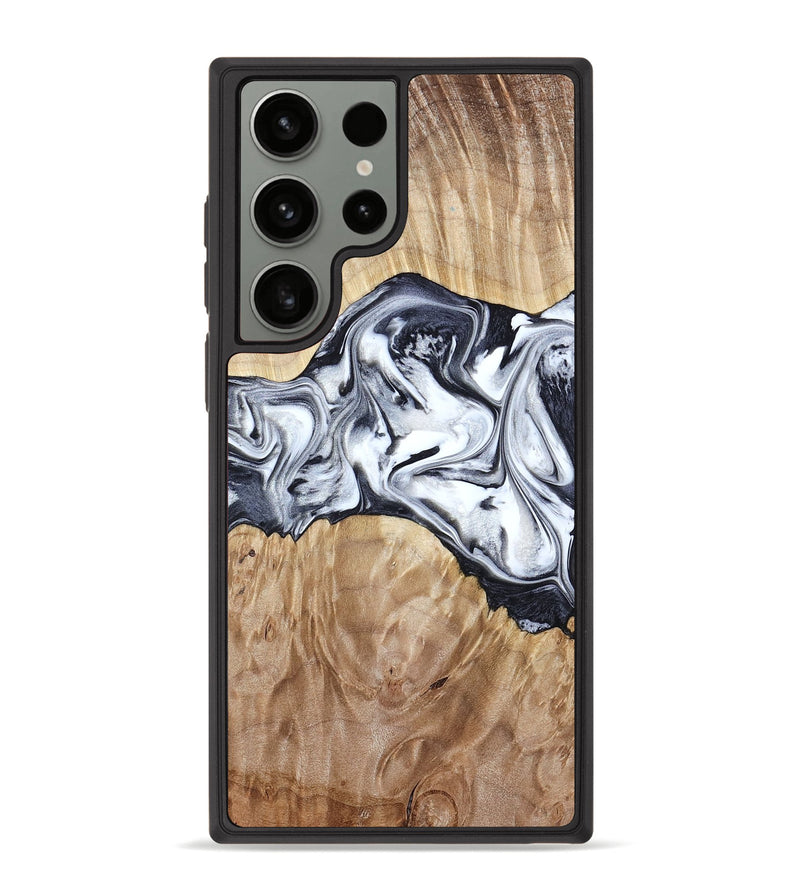 Galaxy S23 Ultra Wood Phone Case - Haiden (Black & White, 803240)