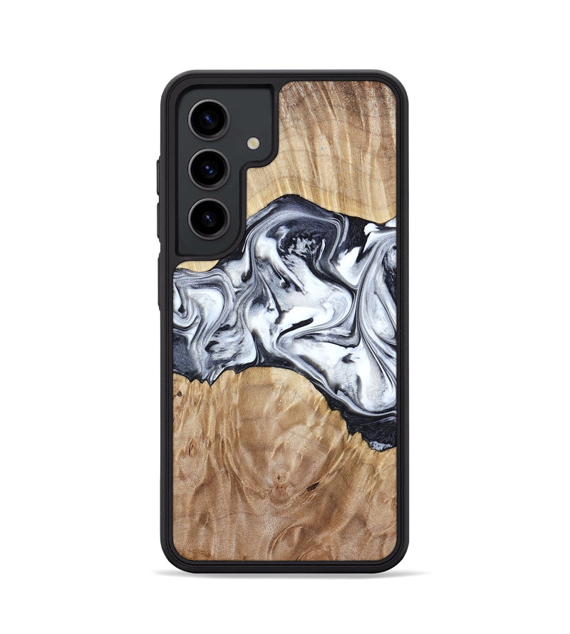 Galaxy S24 Wood Phone Case - Haiden (Black & White, 803240)
