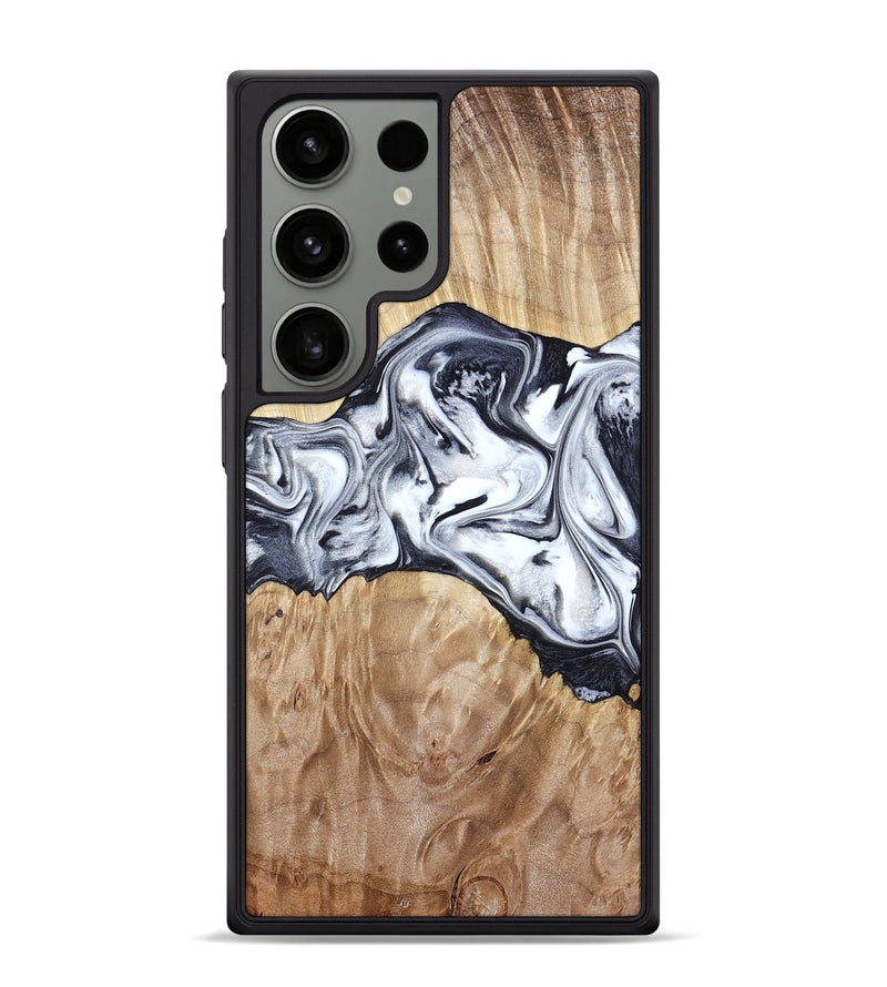 Galaxy S24 Ultra Wood Phone Case - Haiden (Black & White, 803240)