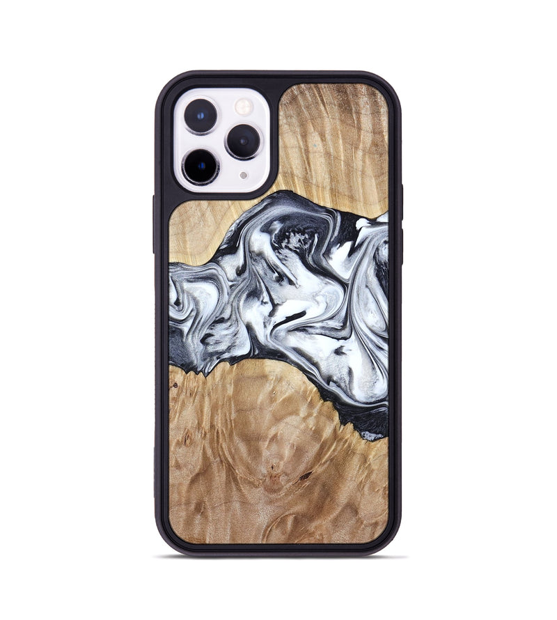 iPhone 11 Pro Wood Phone Case - Haiden (Black & White, 803240)