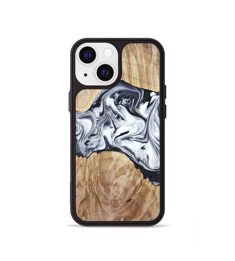 iPhone 13 mini Wood Phone Case - Haiden (Black & White, 803240)
