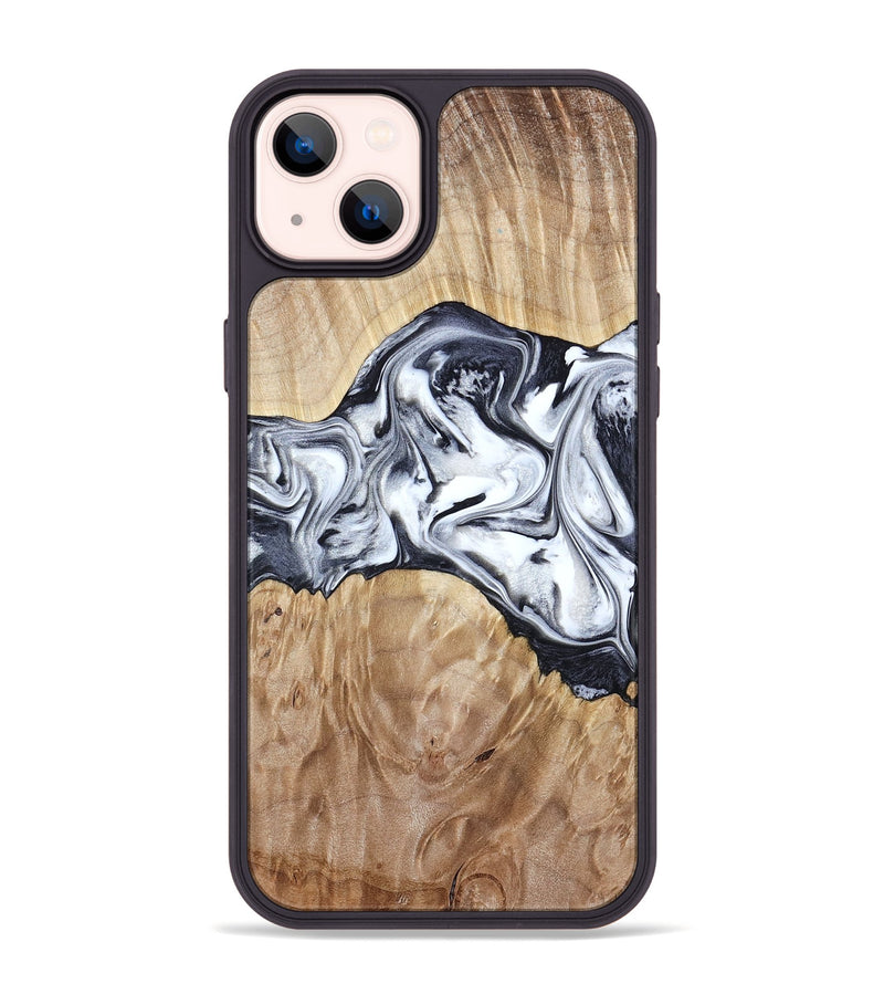 iPhone 14 Plus Wood Phone Case - Haiden (Black & White, 803240)