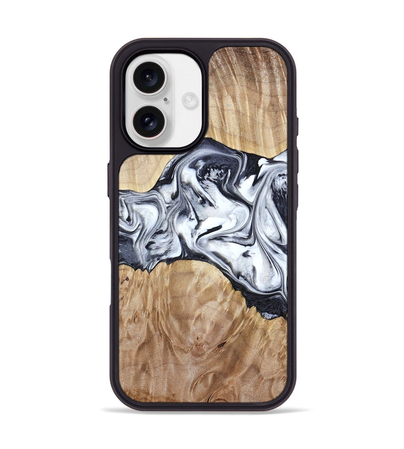 iPhone 17 Wood Phone Case - Haiden (Black & White, 803240)