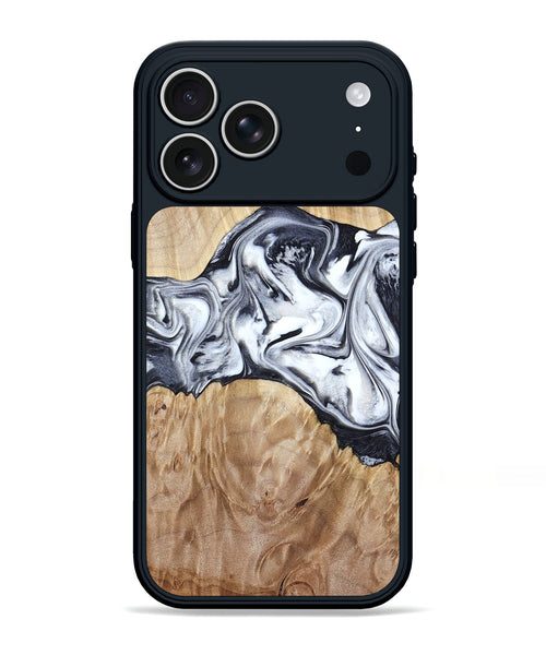 iPhone 17 Pro Max Wood Phone Case - Haiden (Black & White, 803240)