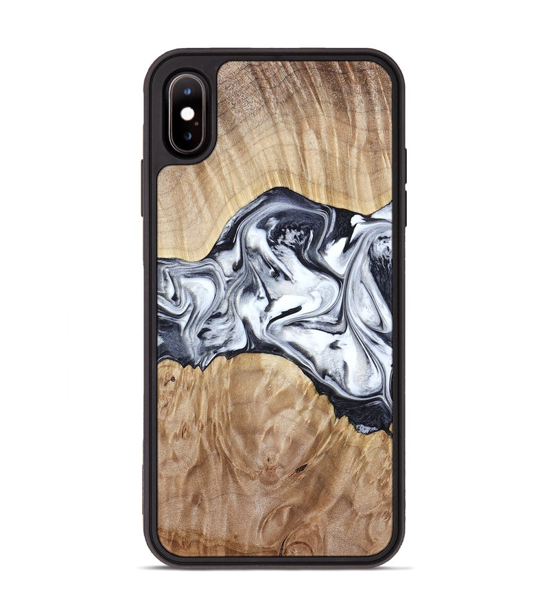 iPhone Xs Max Wood Phone Case - Haiden (Black & White, 803240)