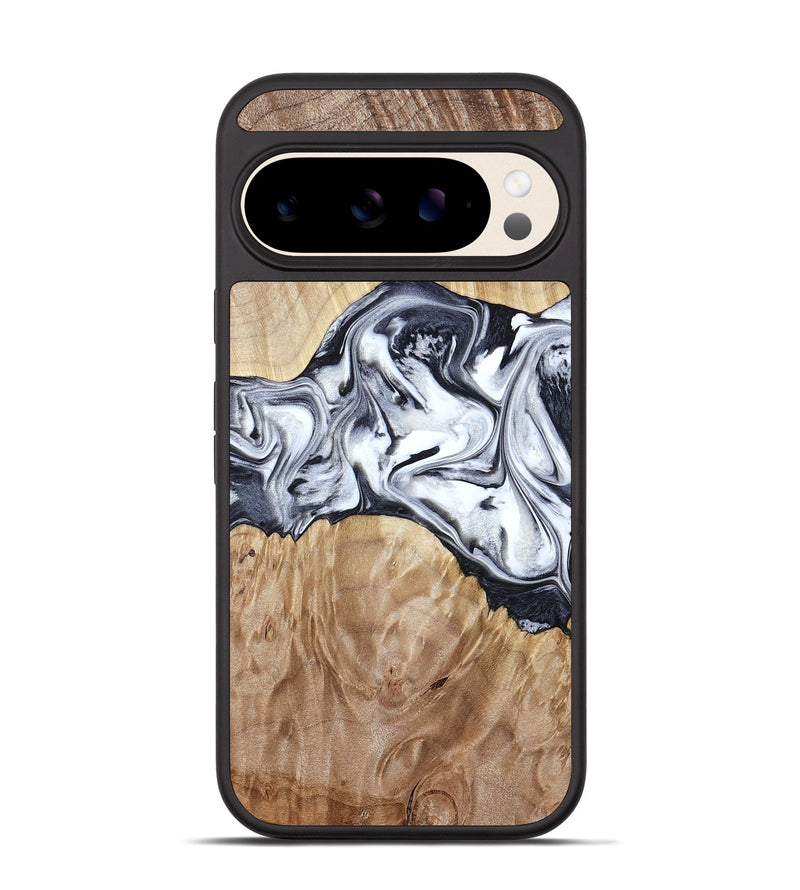 Pixel 10 Pro Wood Phone Case - Haiden (Black & White, 803240)