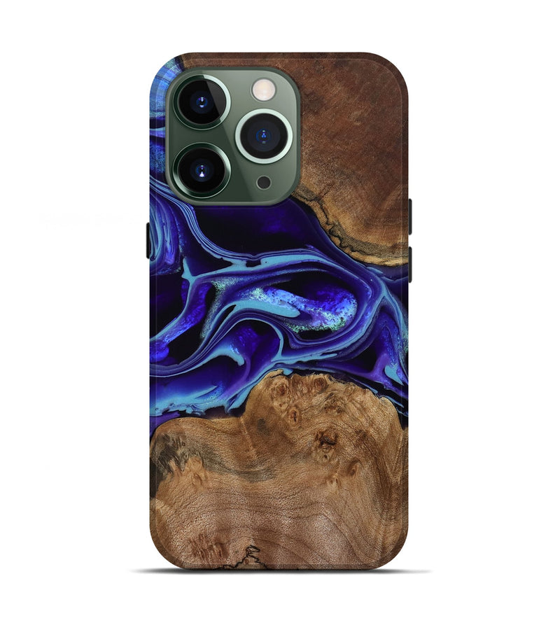 iPhone 13 Pro Wood Live Edge Phone Case - Stephan (Purple, 803268)