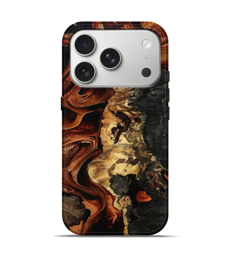iPhone 17 Pro Wood Live Edge Phone Case - Lessie (Red, 803269)