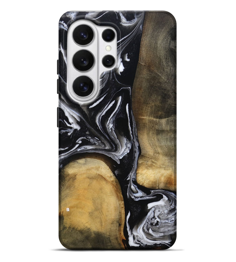 Galaxy S26 Ultra Wood Live Edge Phone Case - Rayne (Black & White, 803274)