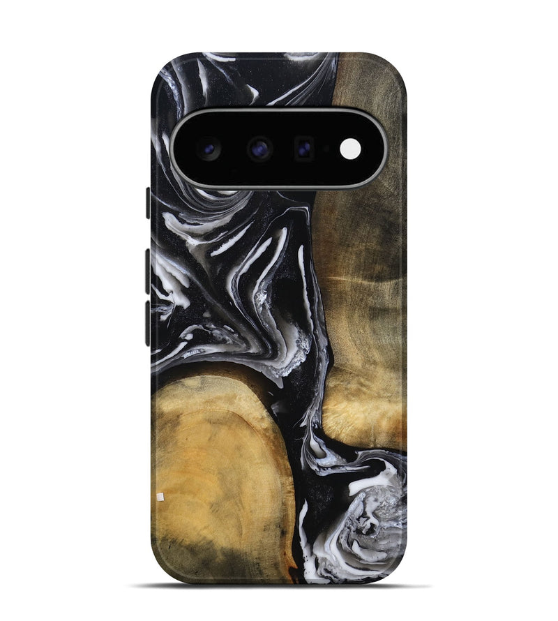 Pixel 11 Wood Live Edge Phone Case - Rayne (Black & White, 803274)