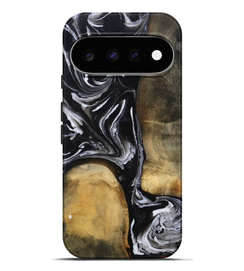 Pixel 11 Pro XL Wood Live Edge Phone Case - Rayne (Black & White, 803274)