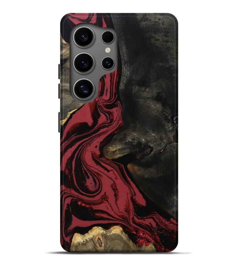 Galaxy S25 Ultra Wood Live Edge Phone Case - Bradley (Red, 803276)