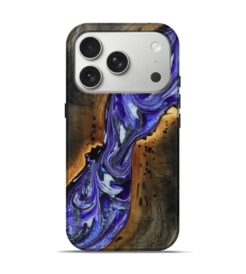 iPhone 17 Pro Wood Live Edge Phone Case - Albin (Purple, 803280)