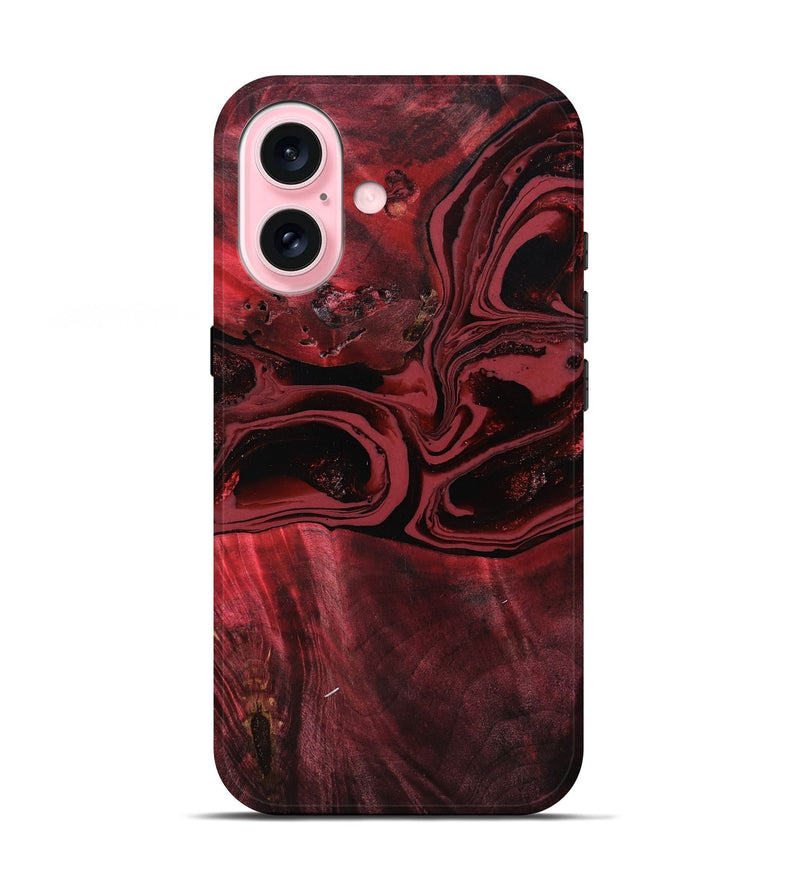 iPhone 17 Wood Live Edge Phone Case - Alesha (Red, 803286)