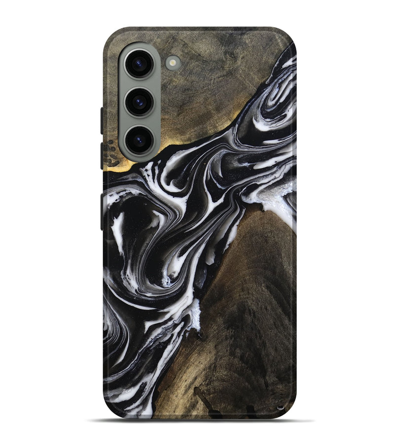 Galaxy S23 Plus Wood Live Edge Phone Case - Ares (Black & White, 803297)