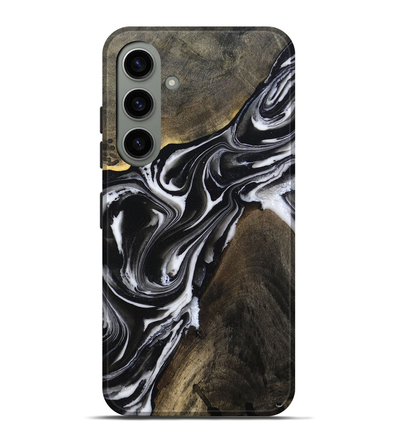 Galaxy S24 Plus Wood Live Edge Phone Case - Ares (Black & White, 803297)