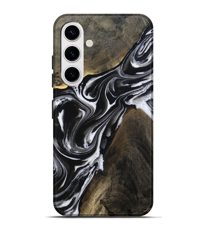 Galaxy S25 Plus Wood Live Edge Phone Case - Ares (Black & White, 803297)