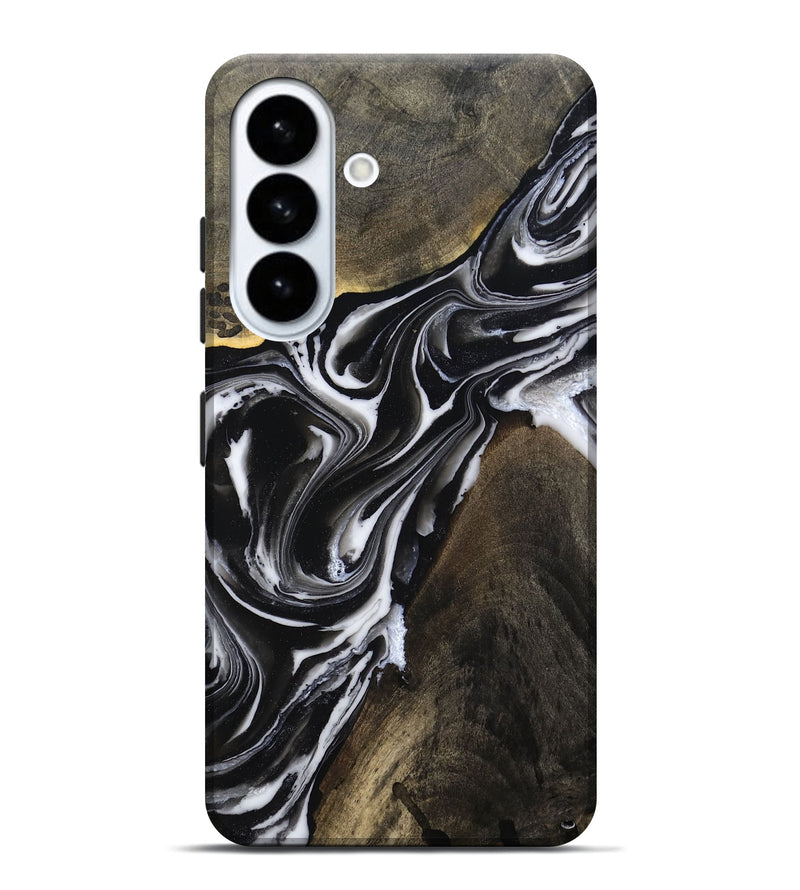Galaxy S26 Plus Wood Live Edge Phone Case - Ares (Black & White, 803297)