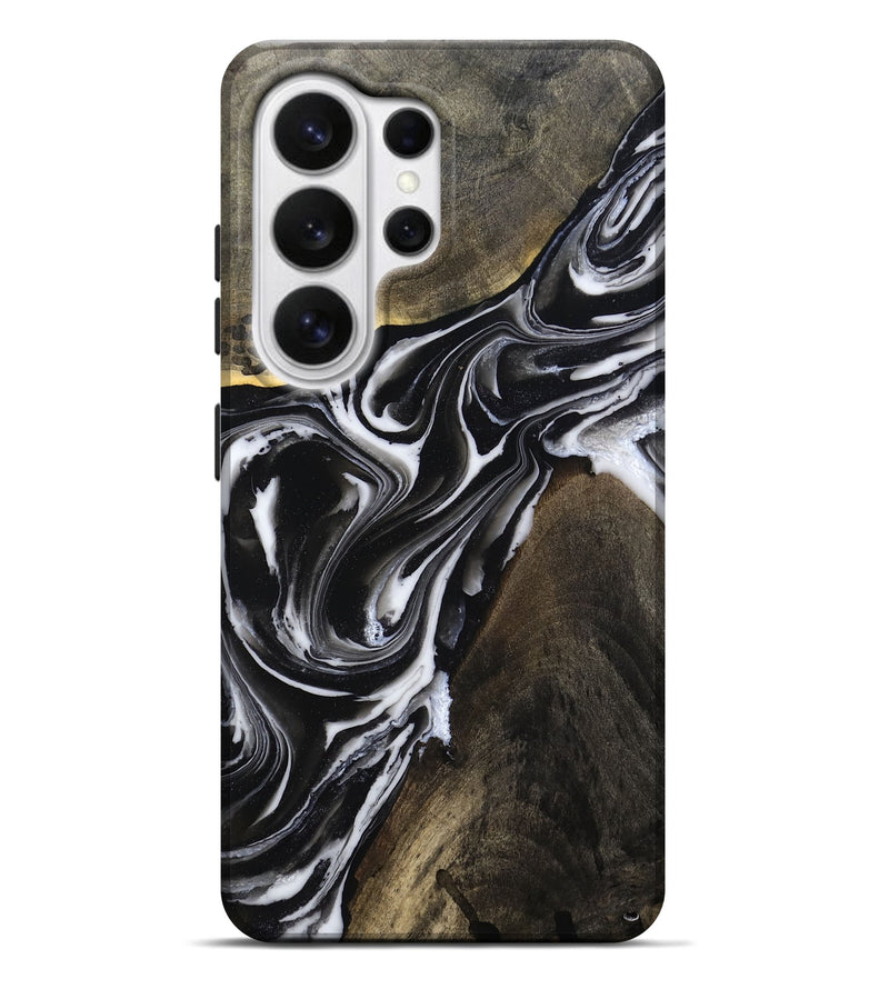 Galaxy S26 Ultra Wood Live Edge Phone Case - Ares (Black & White, 803297)