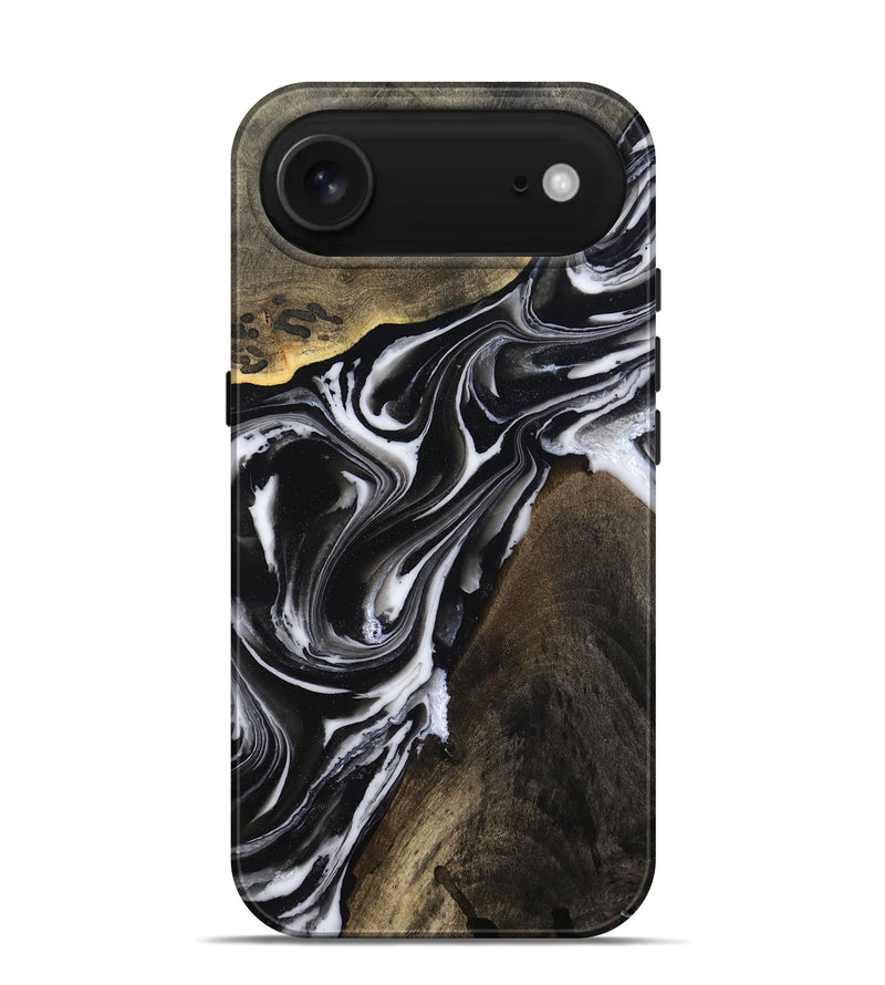 iPhone 17 Air Wood Live Edge Phone Case - Ares (Black & White, 803297)