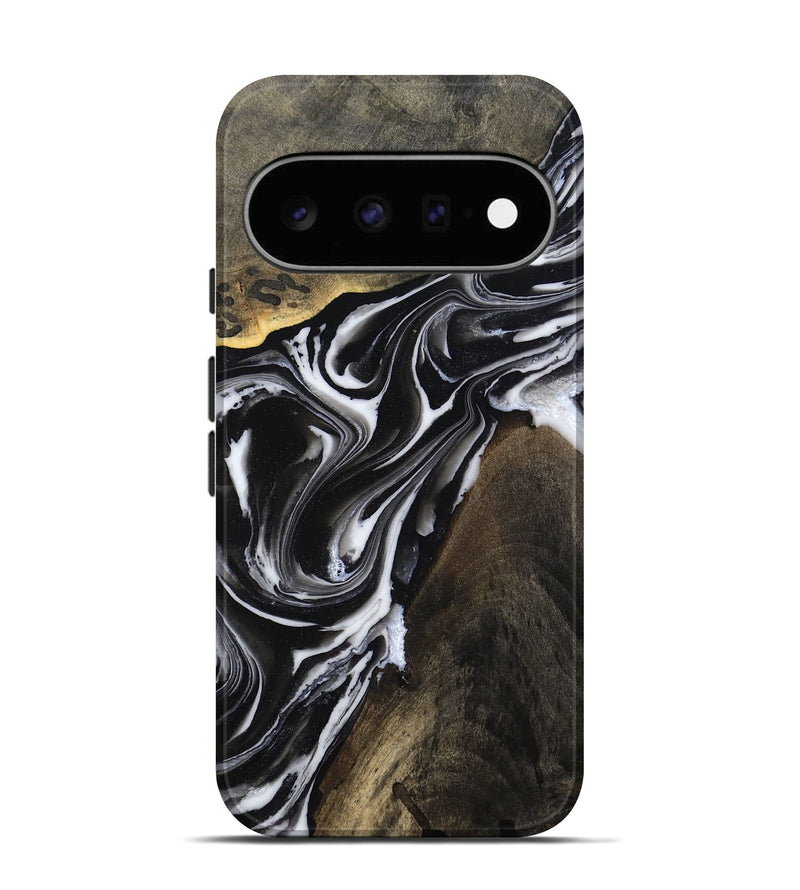 Pixel 11 Wood Live Edge Phone Case - Ares (Black & White, 803297)