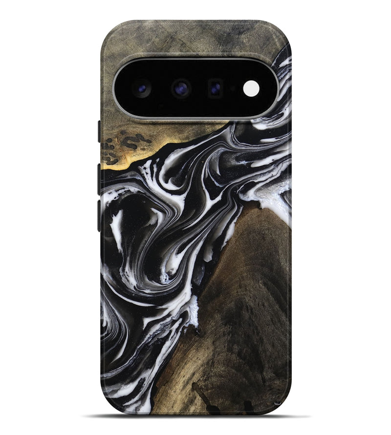 Pixel 11 Pro XL Wood Live Edge Phone Case - Ares (Black & White, 803297)
