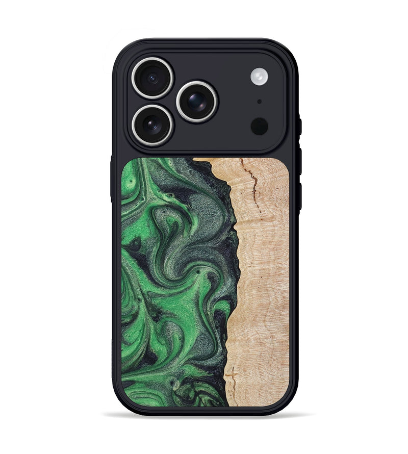 iPhone 17 Pro Wood Phone Case - Ferne (Green, 803305)