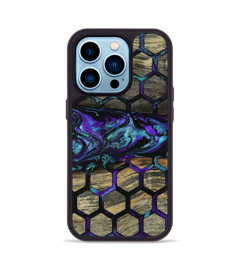 iPhone 14 Pro Wood Phone Case - Lenora (Pattern, 803309)
