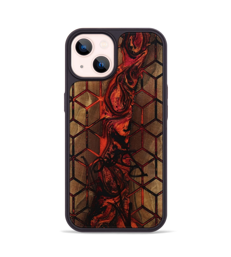 iPhone 14 Wood Phone Case - Phyllis (Pattern, 803320)
