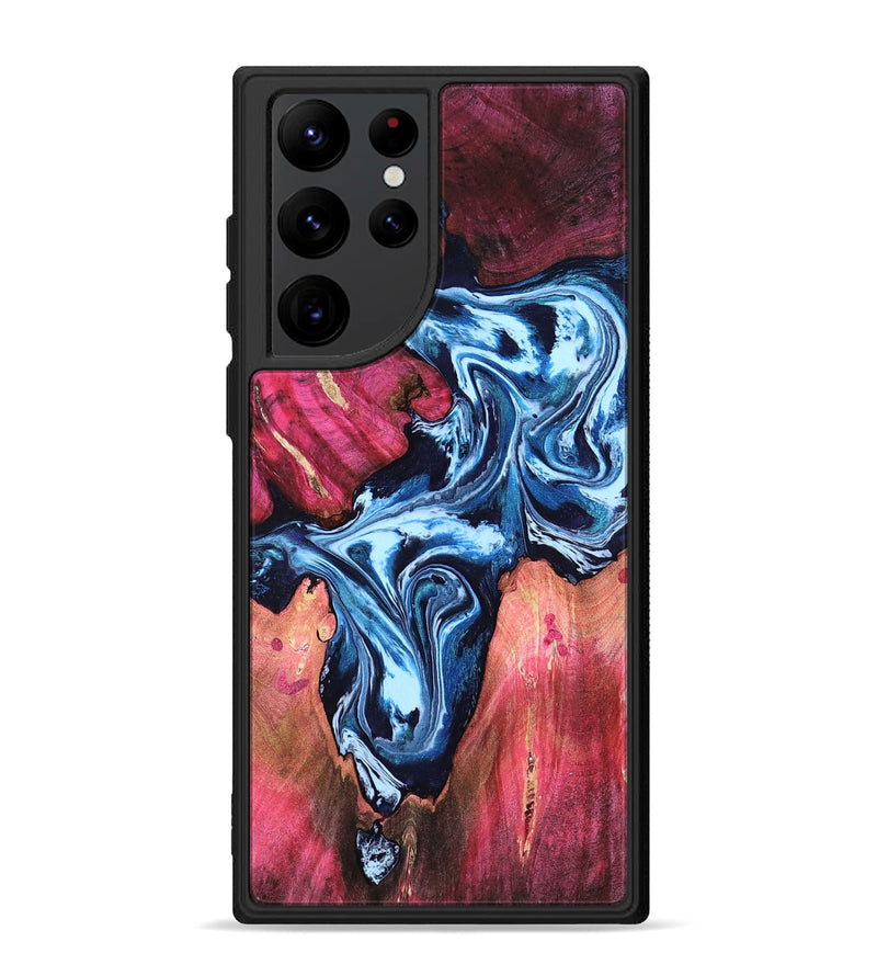 Galaxy S22 Ultra Wood Phone Case - Raquel (Blue, 803325)
