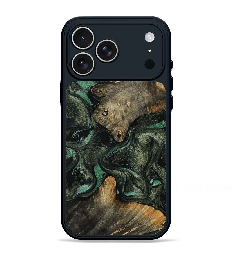 iPhone 17 Pro Max Wood Phone Case - Amora (Green, 803335)