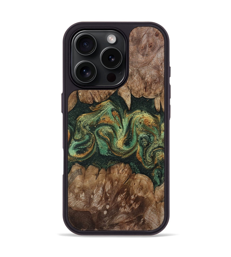 iPhone 16 Pro Wood Phone Case - Vergie (Green, 803394)