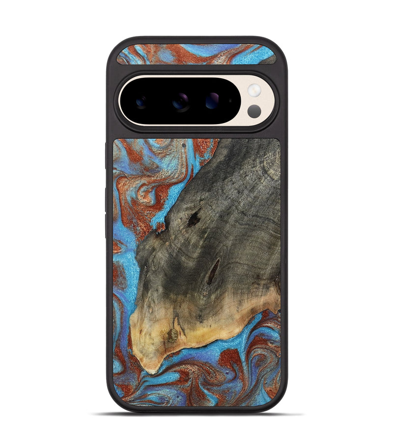 Pixel 10 Pro Wood Phone Case - Donnie (Teal & Gold, 803395)