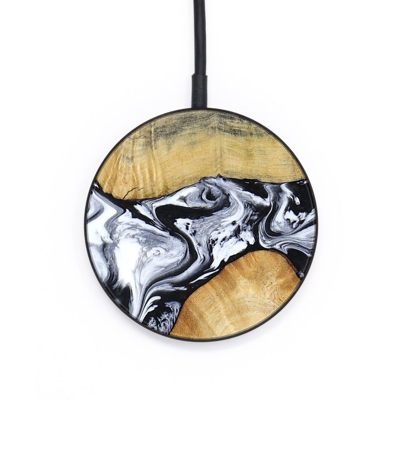 Circle Wood Wireless Charger - Nash (Black & White, 803410)