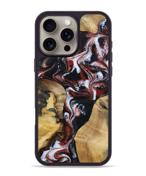 iPhone 16 Pro Max Wood Phone Case - Yasmine (Black & White, 803411)