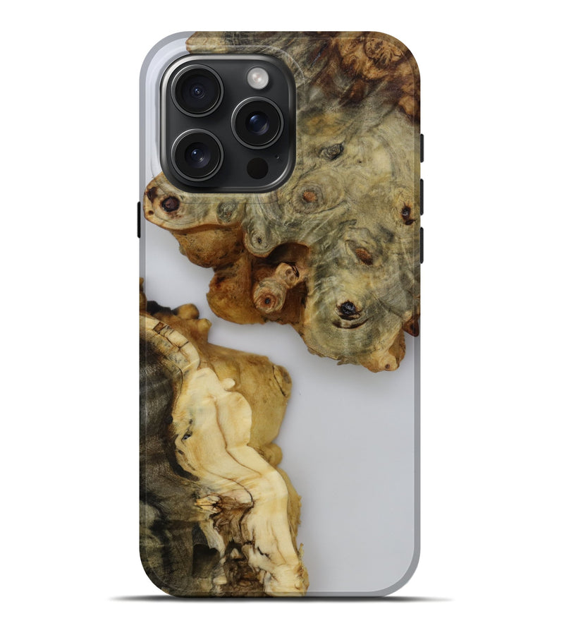 iPhone 16 Pro Max Wood Live Edge Phone Case - Brooks (Clear, 803420)