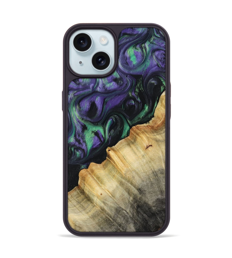 iPhone 15 Wood Phone Case - Silas (Green, 803440)