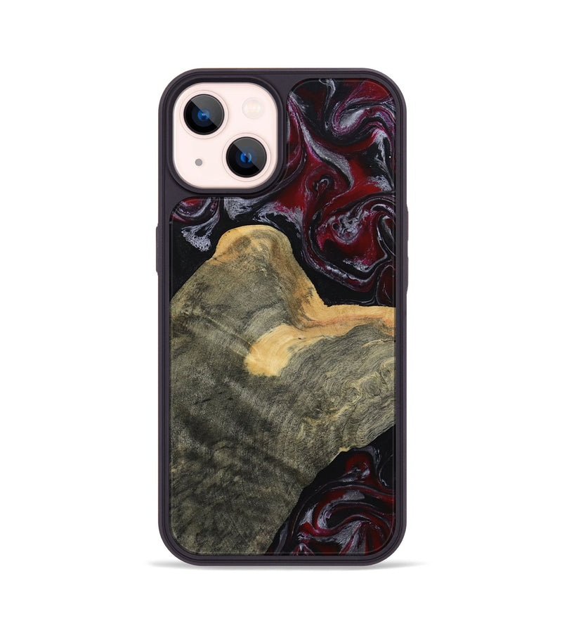 iPhone 14 Wood Phone Case - Warner (Red, 803442)
