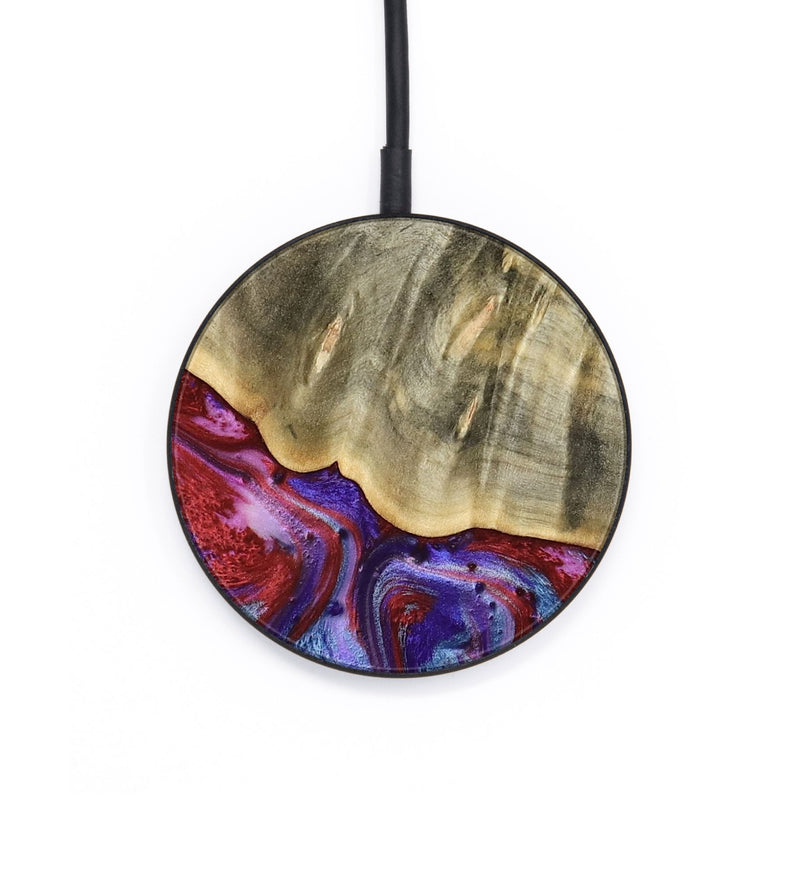 Circle Wood Wireless Charger - Russ (Purple, 803443)