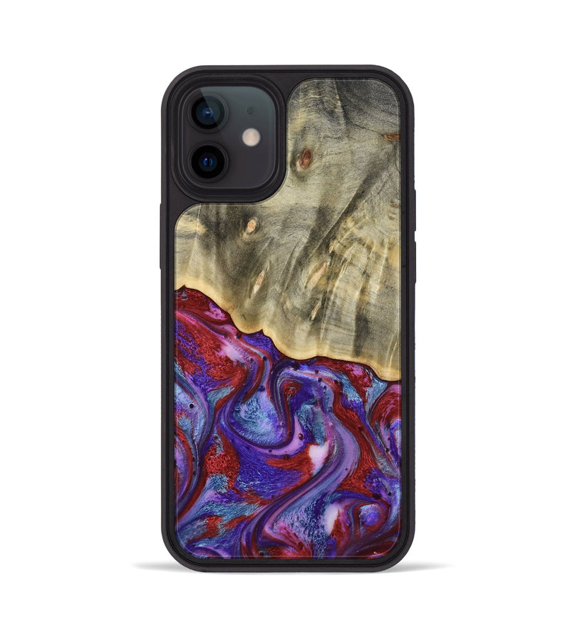 iPhone 12 Wood Phone Case - Russ (Purple, 803443)
