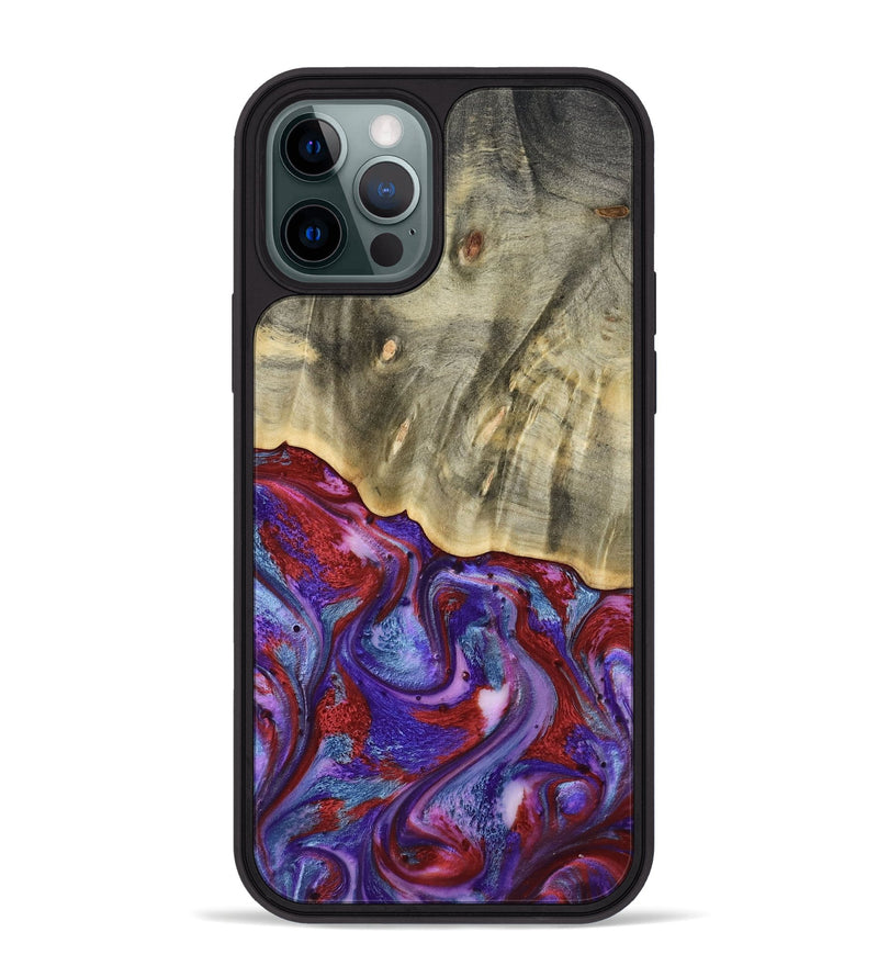 iPhone 12 Pro Max Wood Phone Case - Russ (Purple, 803443)