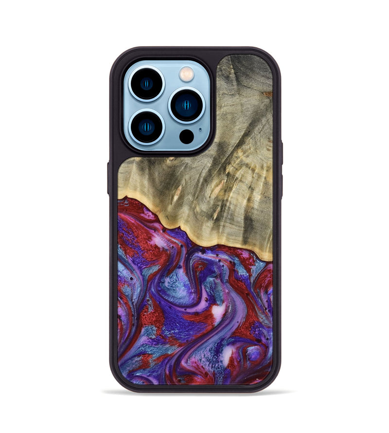 iPhone 14 Pro Wood Phone Case - Russ (Purple, 803443)