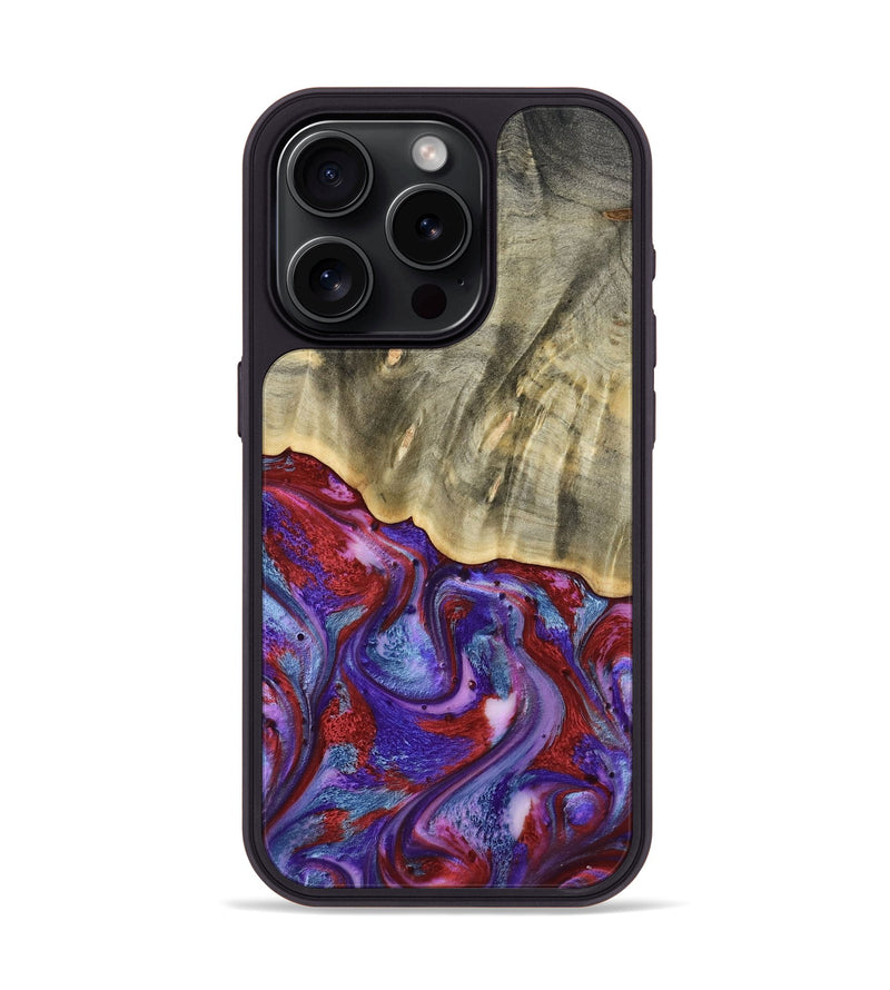 iPhone 15 Pro Wood Phone Case - Russ (Purple, 803443)