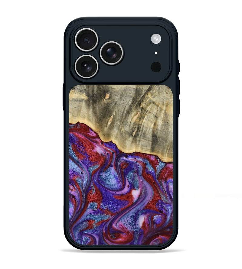 iPhone 17 Pro Max Wood Phone Case - Russ (Purple, 803443)