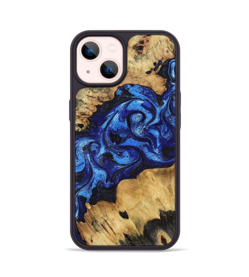 iPhone 14 Wood Phone Case - Onie (Blue, 803452)