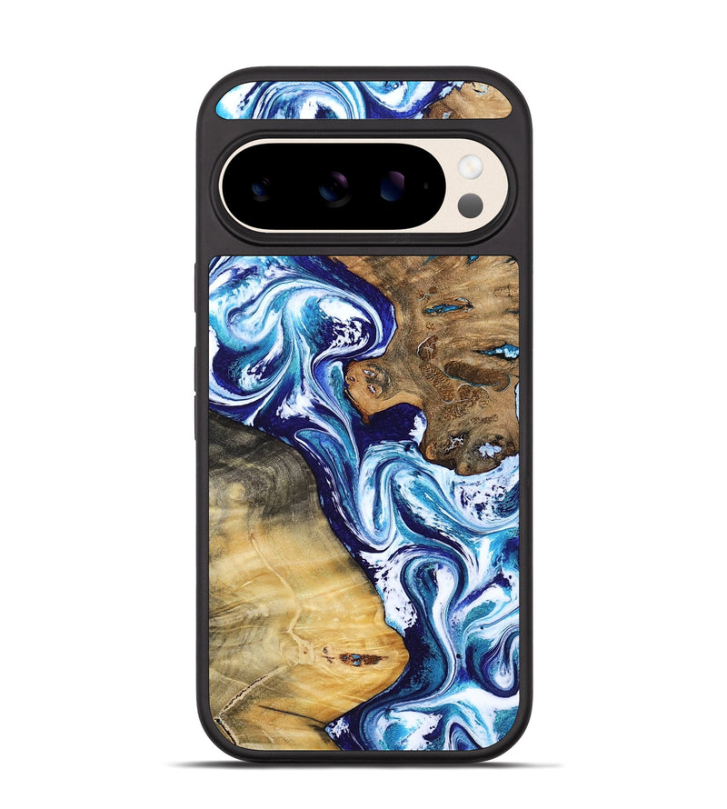 Pixel 10 Wood Phone Case - Janene (Blue, 803461)